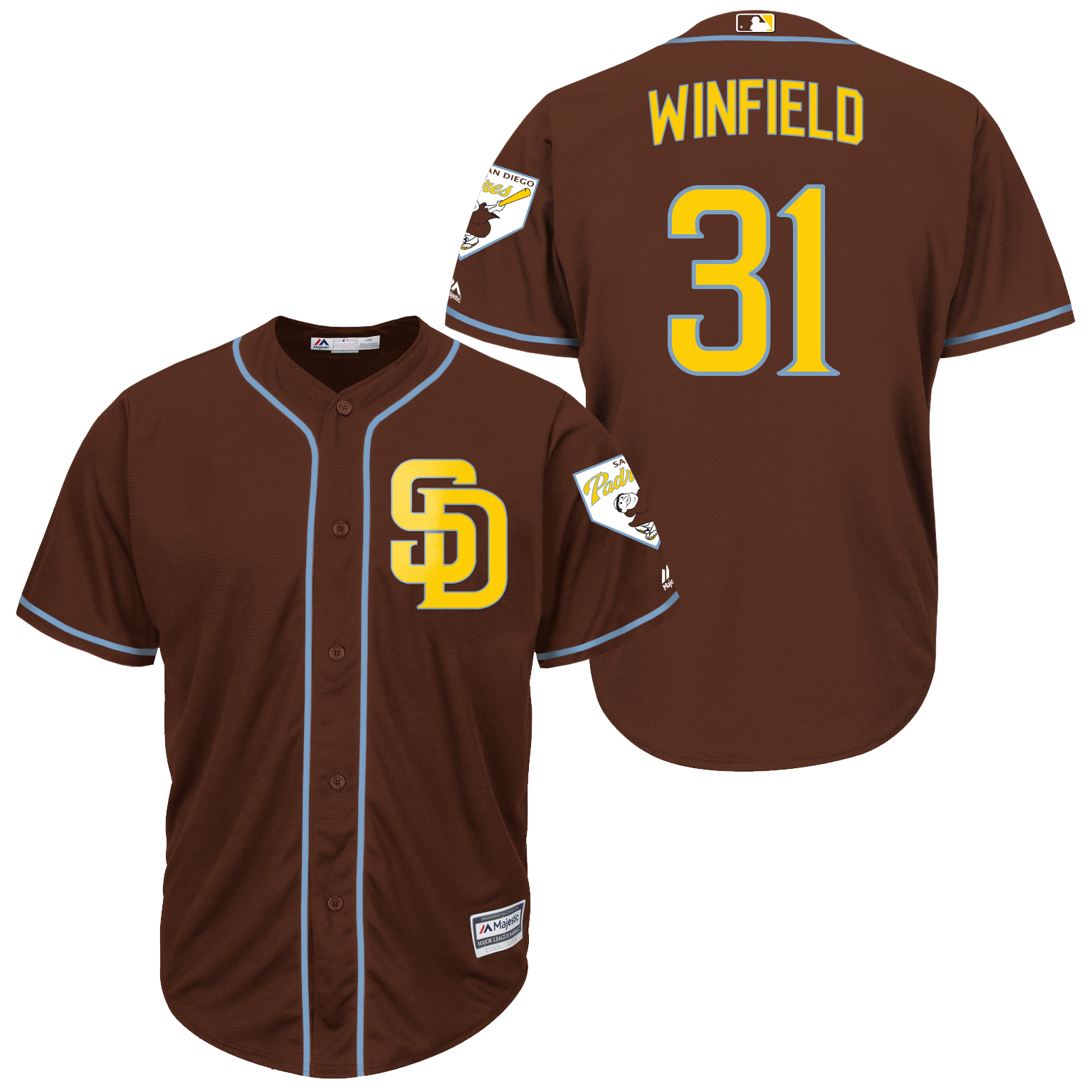 Padres 31 Dave Winfield Brown New Cool Base Jersey