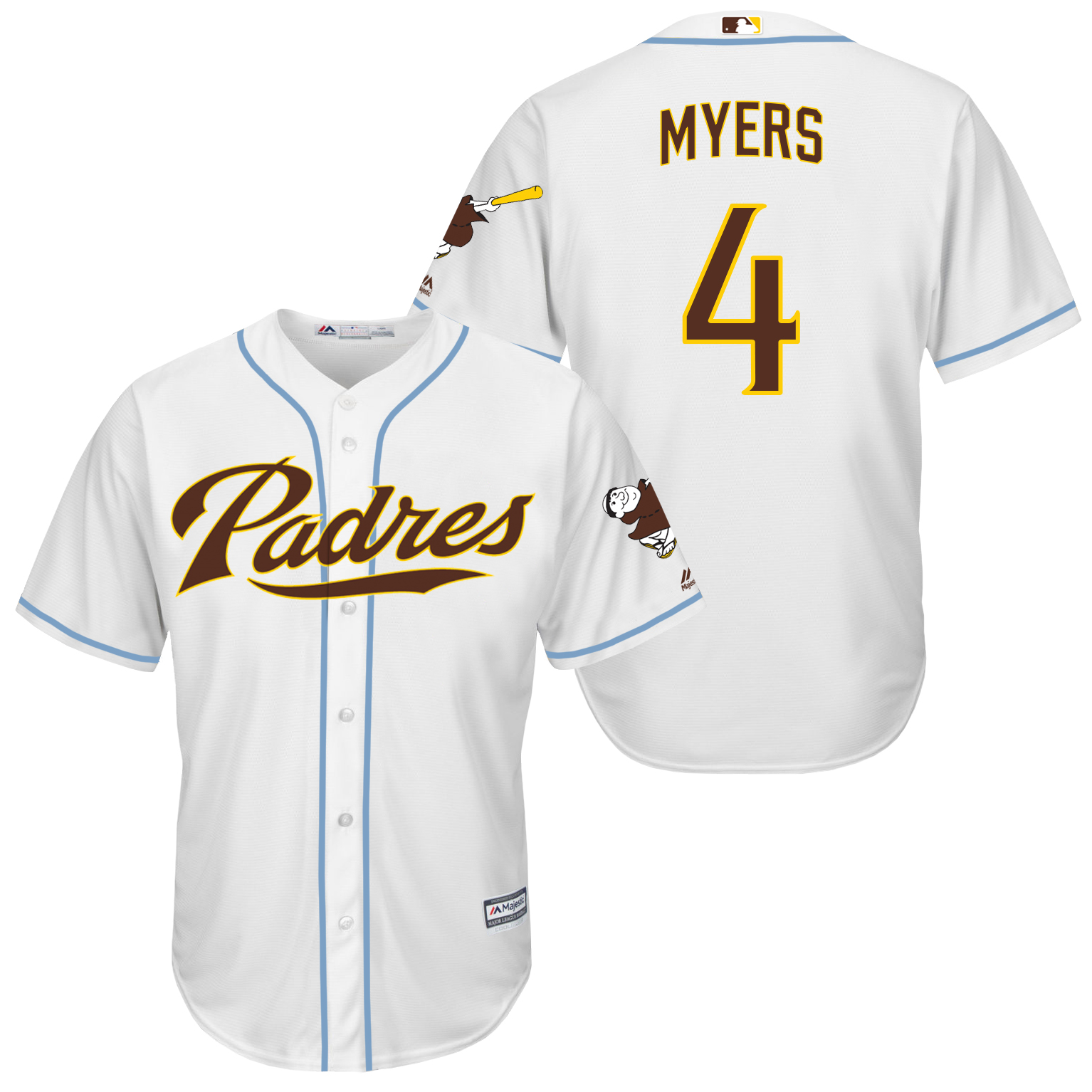 Padres 4 Wil Myers White New Cool Base Jersey
