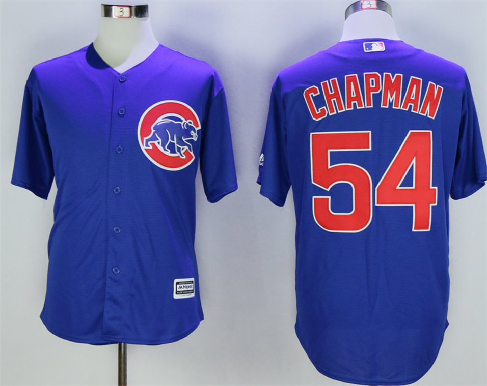 Cubs 54 Aroldis Chapman Blue New Cool Base Jersey