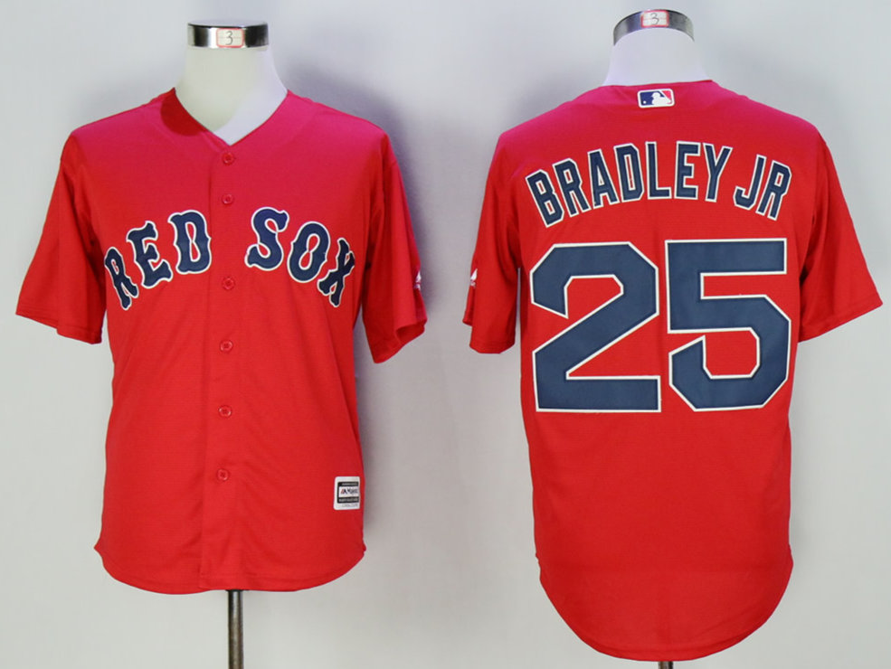 Red Sox 25 Jackie Bradley Jr Red New Cool Base Jersey