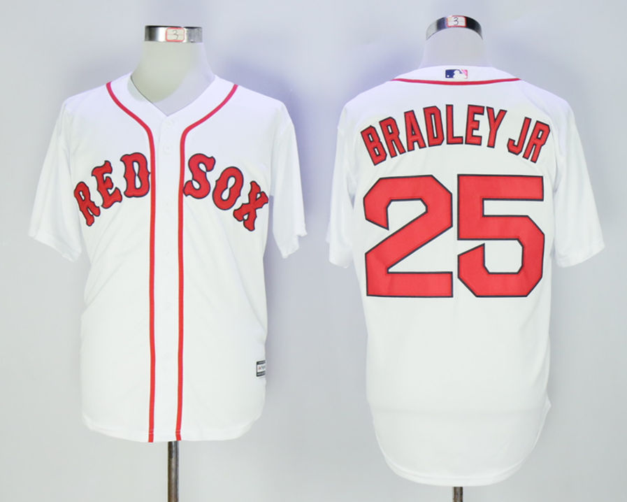 Red Sox 25 Jackie Bradley Jr White New Cool Base Jersey