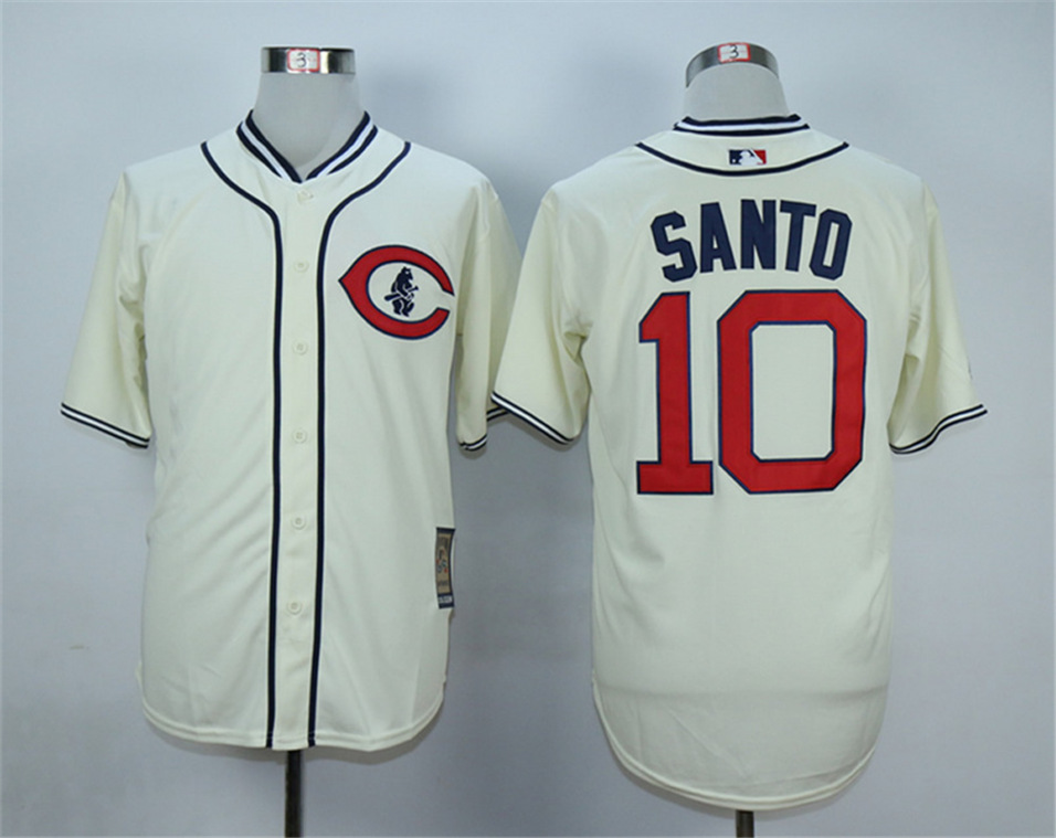 Cubs 10 Ron Santo Cream 1929 Turn Back The Clock Cool Base Jersey