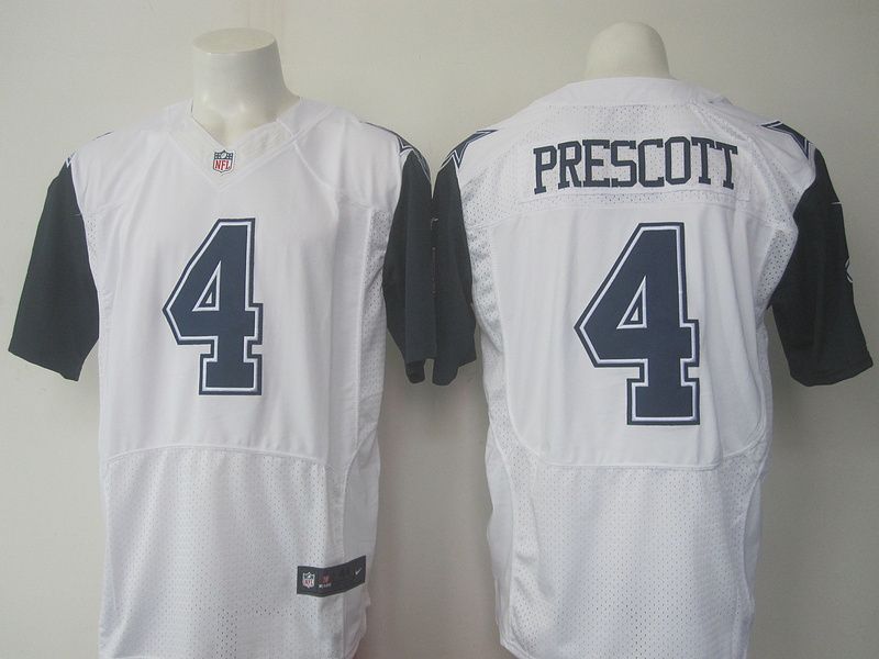 Nike Cowboys 4 Dak Prescott White Corlor Rush Elite Jersey