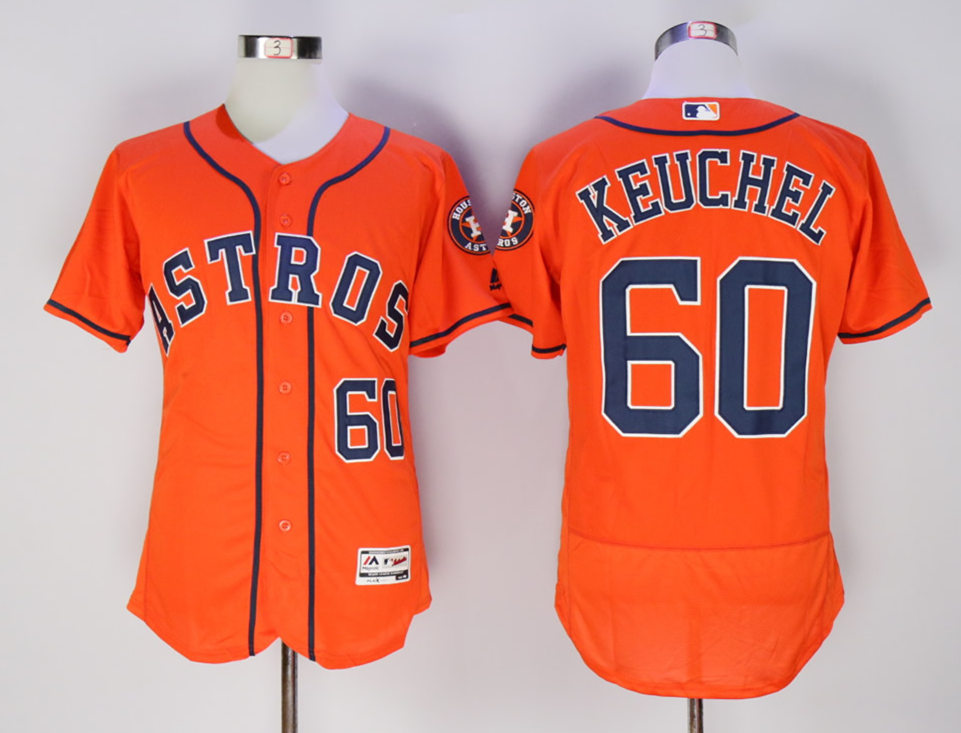 Astros 60 Dallas Keuchel Orange Flexbase Jersey