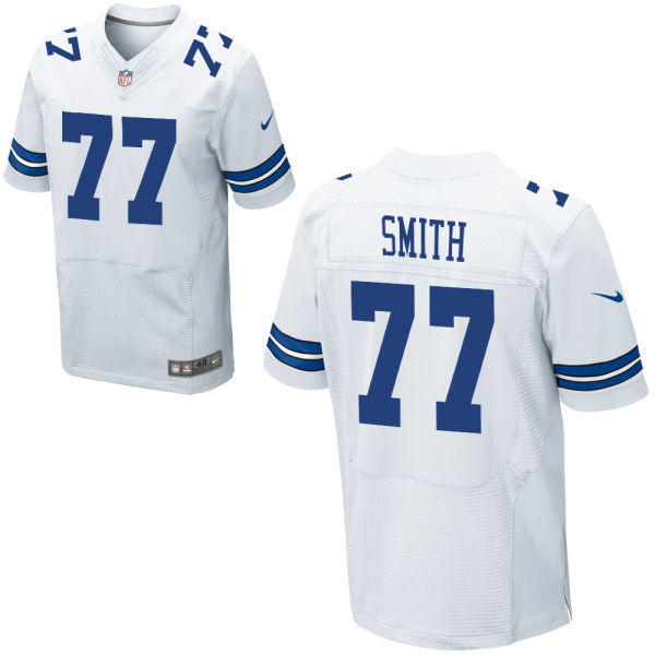 Nike Cowboys 77 Tyron Smith White Elite Jersey