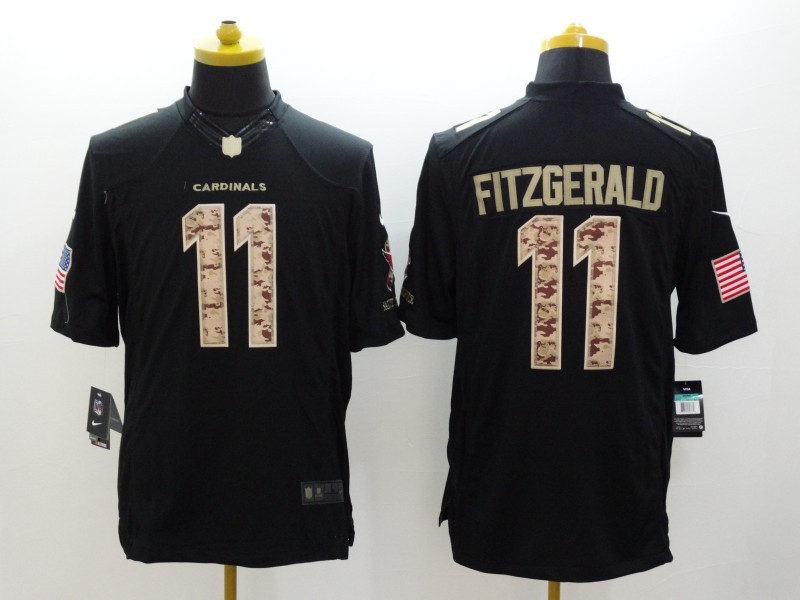 Nike Cardinals 11 Larry Fitzgerald Black Salute To Service Limited Jersey