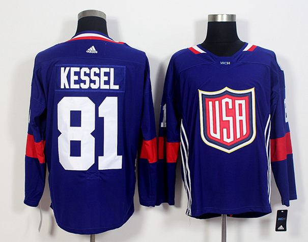 USA 81 Phil Kessel Navy 2016 World Cup of Hockey Premier Player Jersey