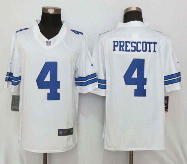 Nike Cowboys 4 Dak Prescott White Limited Jersey
