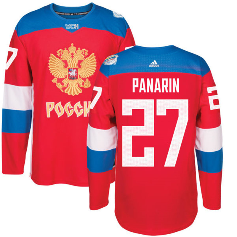 Russia 27 Artemi Panarin Red 2016 World Cup Of Hockey Premier Player Jersey