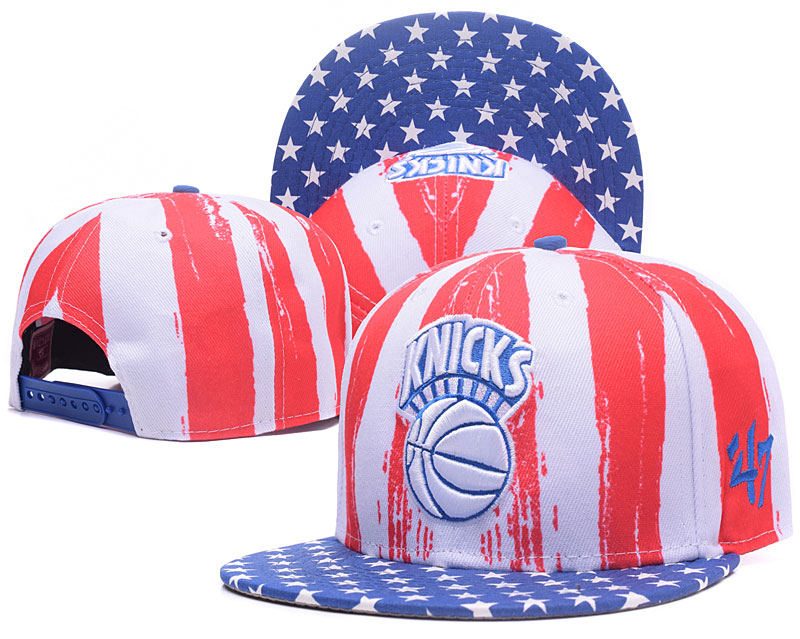 Knicks Team Logo White & Red Adjustable Hat YS