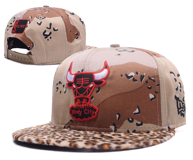 Bulls Team Logo Khaki Adjustable Hat GS
