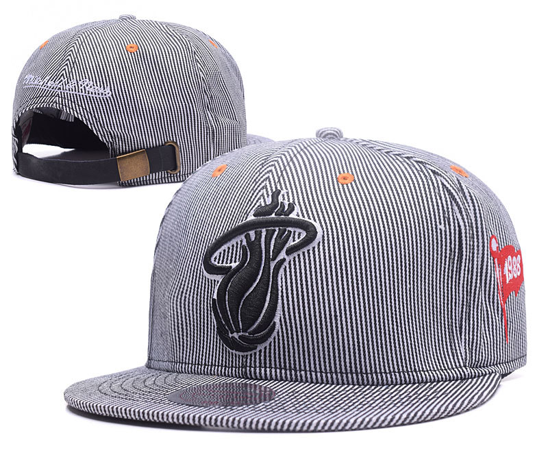 Heat Team Logo Grey Stripe Adjustable Hat GS