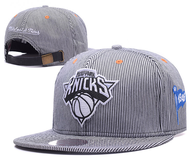 Knicks Team Logo Grey Adjustable Hat GS
