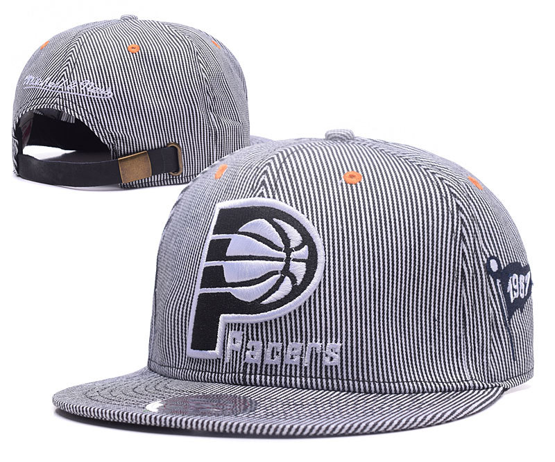 Pacers Team Logo Grey Adjustable Hat GS