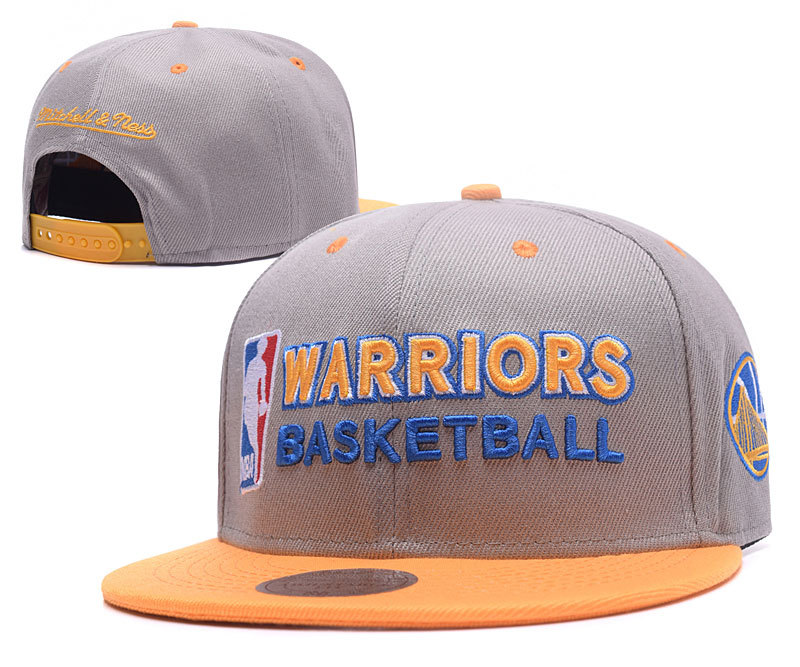 Warriors NBA Logo Grey Adjustable Hat GS