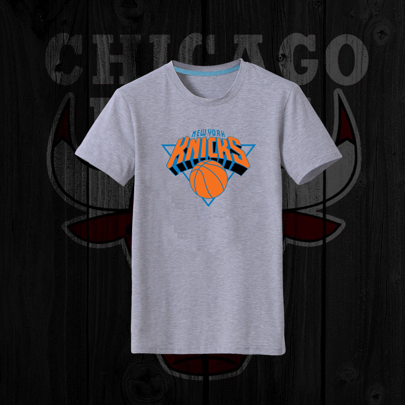 Knicks Fresh Logo Grey Men's Short Sleeve T-Shirt