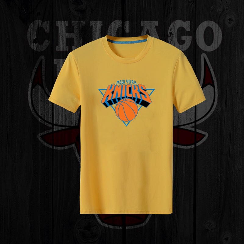 Knicks Fresh Logo Yellow Men's Short Sleeve T-Shirt