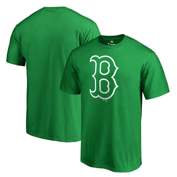 Men's Boston Red Sox Fanatics Branded Green Big & Tall St. Patrick's Day White Logo T-Shirt
