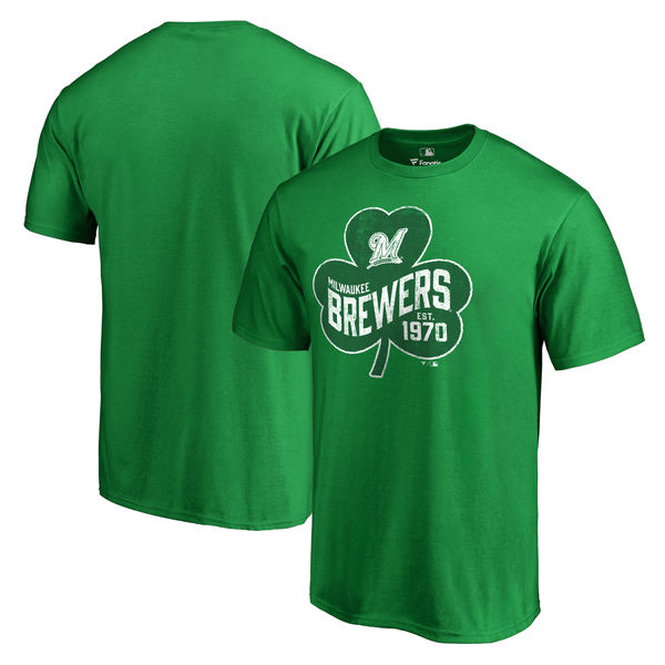 Men's Milwaukee Brewers Fanatics Branded Green Big & Tall St. Patrick's Day Paddy's Pride T-Shirt