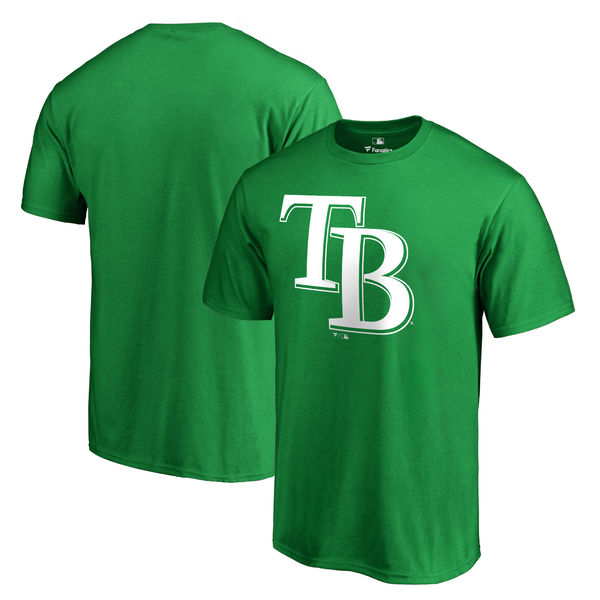 Men's Tampa Bay Rays Fanatics Branded Green Big & Tall St. Patrick's Day White Logo T-Shirt