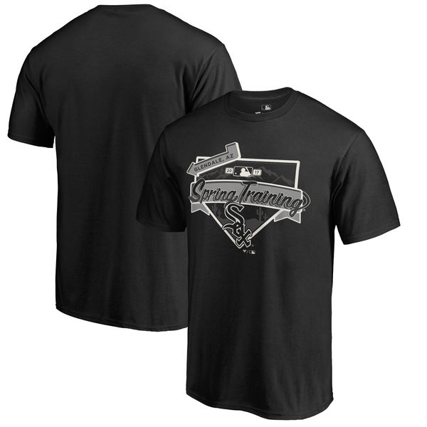 Men's Chicago White Sox Fanatics Branded Black 2017 MLB Spring Training Logo T-Shirt