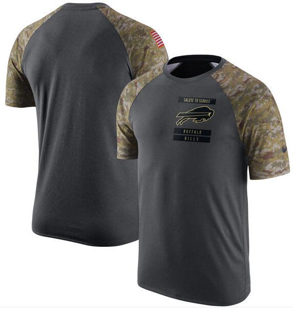 Bills Anthracite Salute to Service Men's Short Sleeve T-Shirt