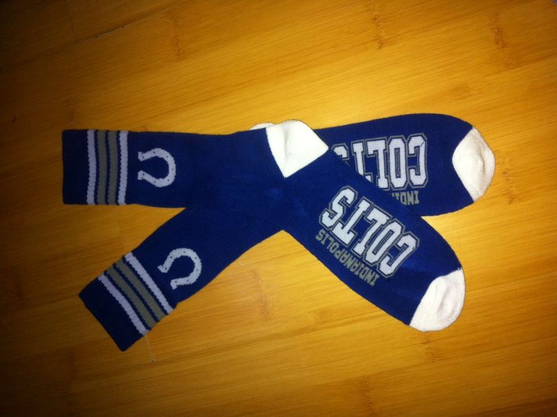 Colts Team Logo Blue NFL Socks