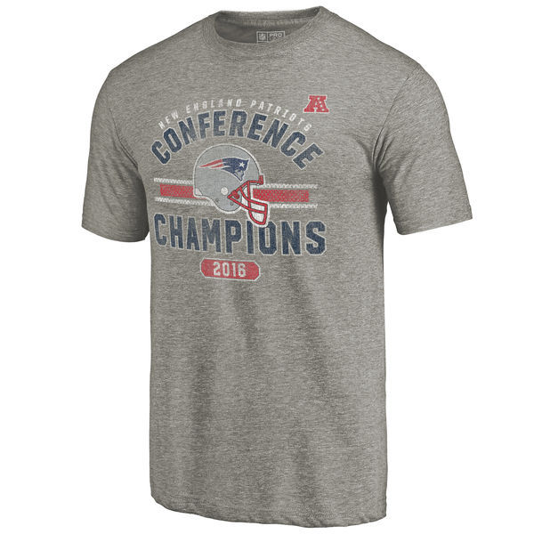 New England Patriots 2016 Conference Champions Grey Short Sleeve T-Shirt