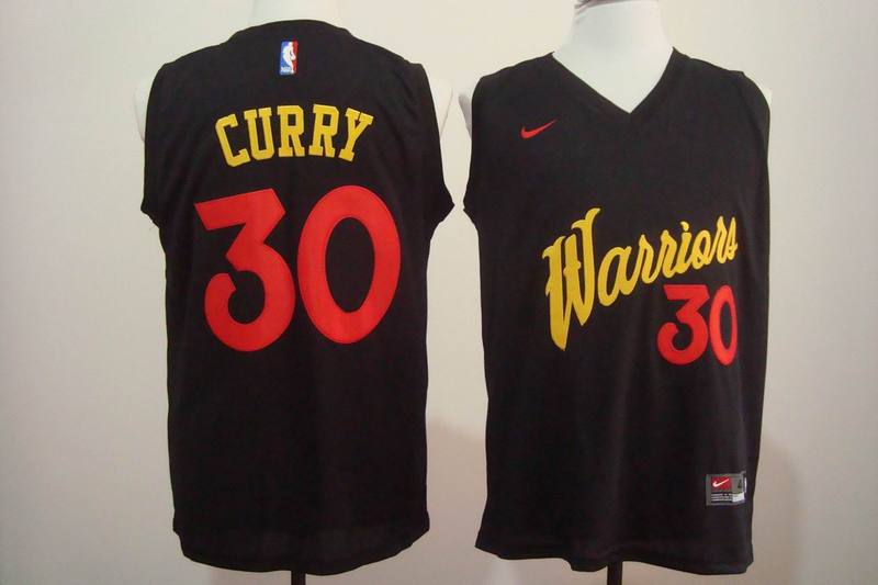 Warriors 30 Stephen Curry Black Nike Jersey