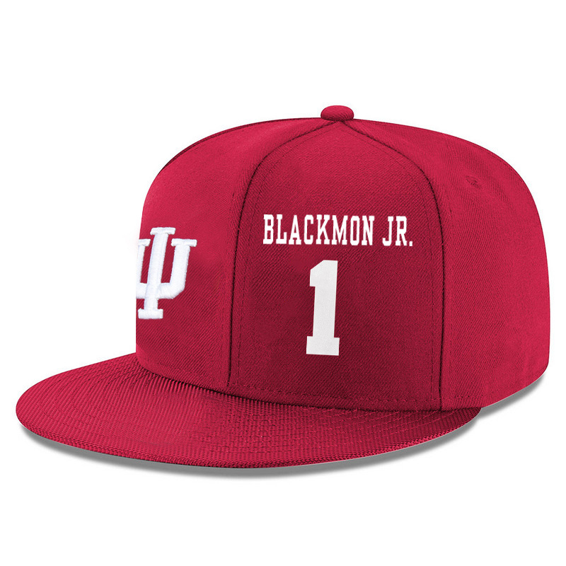 Indiana Hoosiers 1 James Blackmon Jr. Red Adjustable Hat