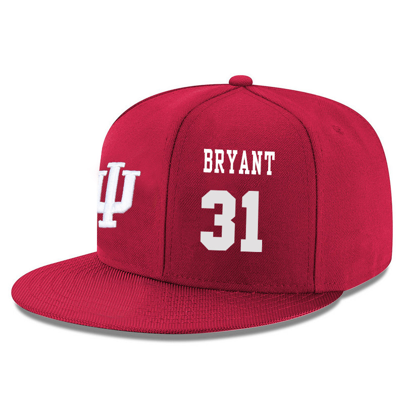 Indiana Hoosiers 31 Thomas Bryant Red Adjustable Hat