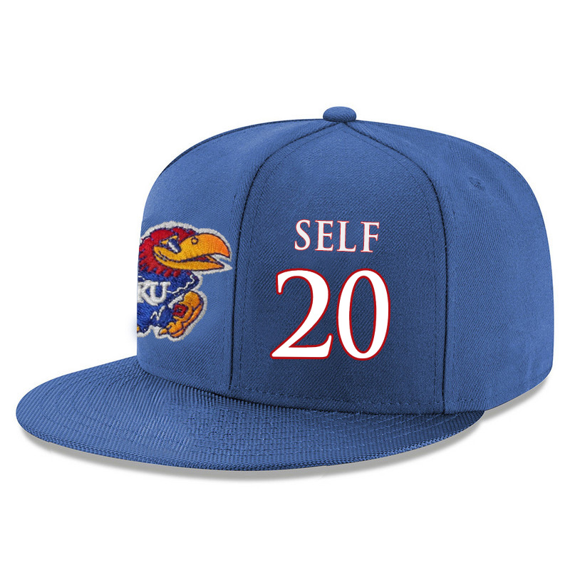 Kansas Jayhawks 20 Tyler Self Blue Adjustable Hat
