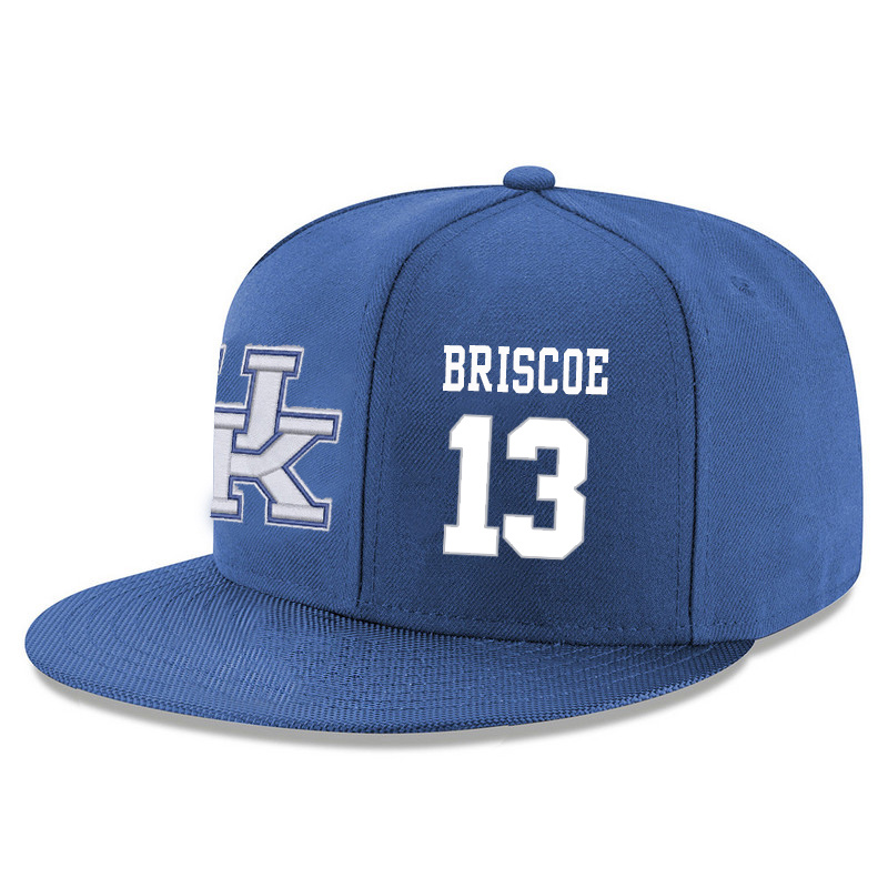 Kentucky Wildcats 13 Isaiah Briscoe Blue Adjustable Hat