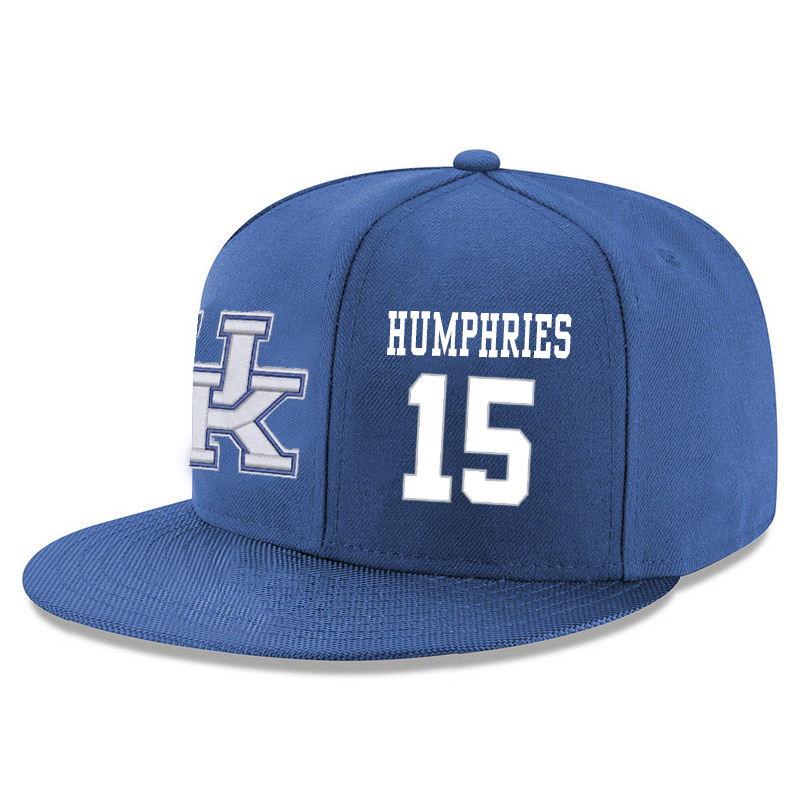 Kentucky Wildcats 15 Isaac Humphries Blue Adjustable Hat