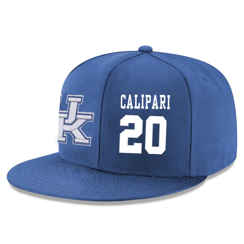 Kentucky Wildcats 20 Brad Calipari Blue Adjustable Hat