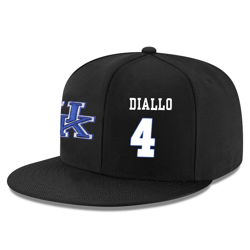Kentucky Wildcats 4 Hamidou Diallo Black Adjustable Hat