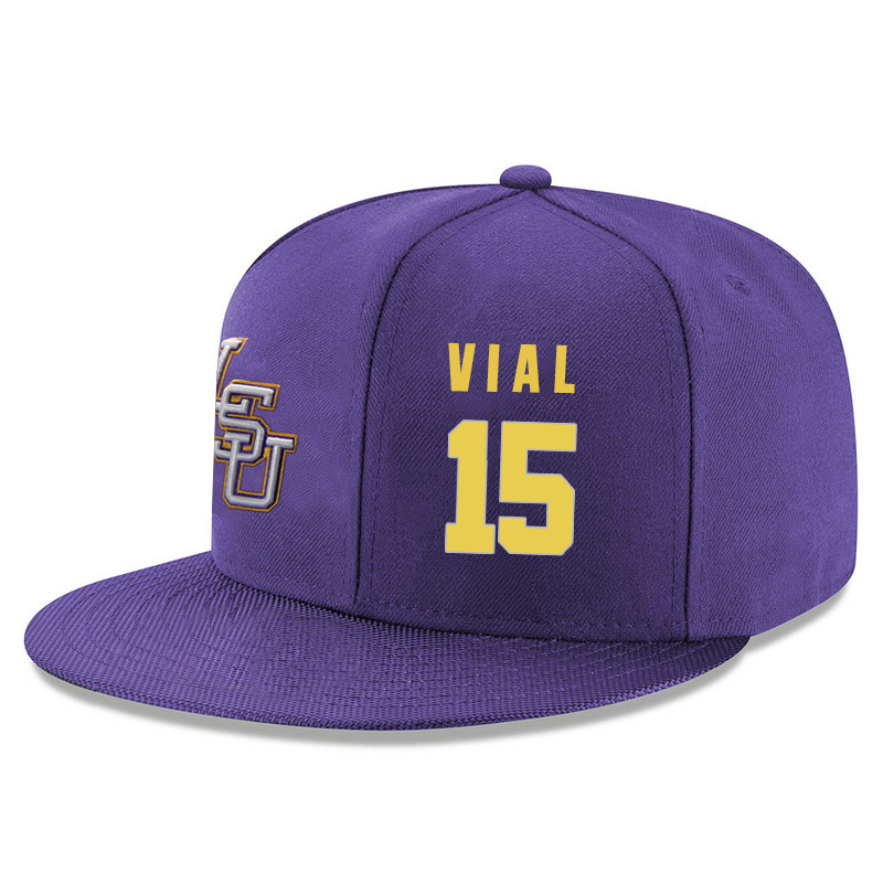 LSU Tigers 15 Reed Vial Purple Adjustable Hat
