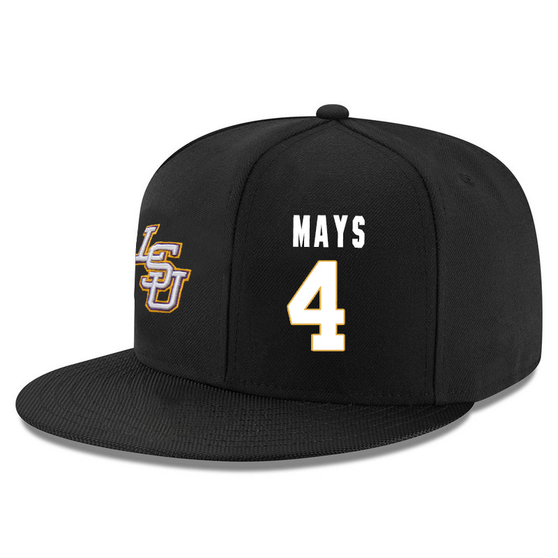 LSU Tigers 4 Skylar Mays Black Adjustable Hat
