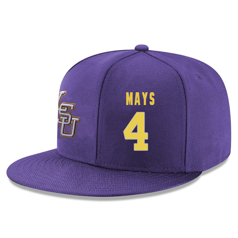 LSU Tigers 4 Skylar Mays Purple Adjustable Hat
