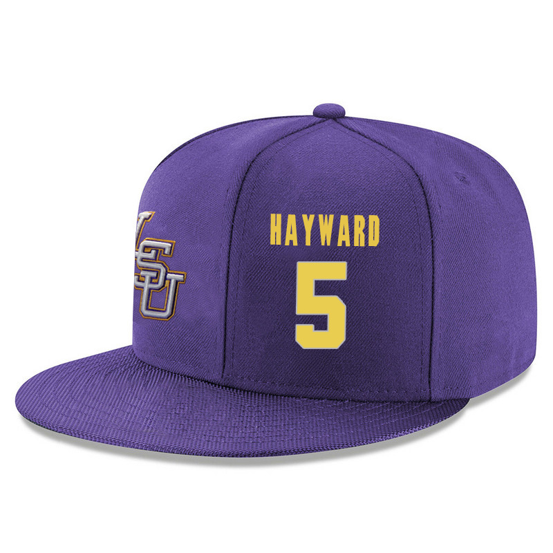 LSU Tigers 5 Kieran Hayward Purple Adjustable Hat