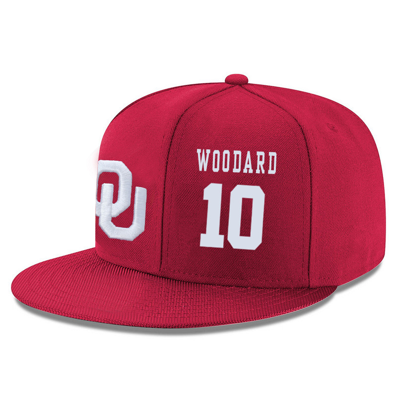 Oklahoma Sooners 10 Jordan Woodard Red Adjustable Hat