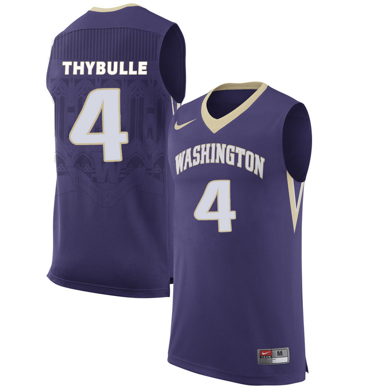Washington Huskies 4 Matisse Thybulle Purple College Basketball Jersey