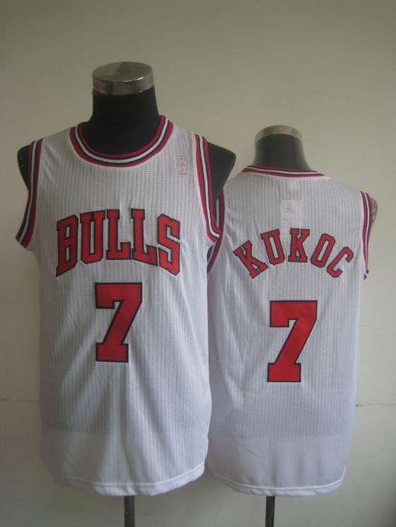 Bulls 7 Kukoc White New Revolution 30 Jerseys
