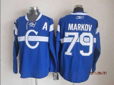 Canadiens 79 Markov Blue Jerseys