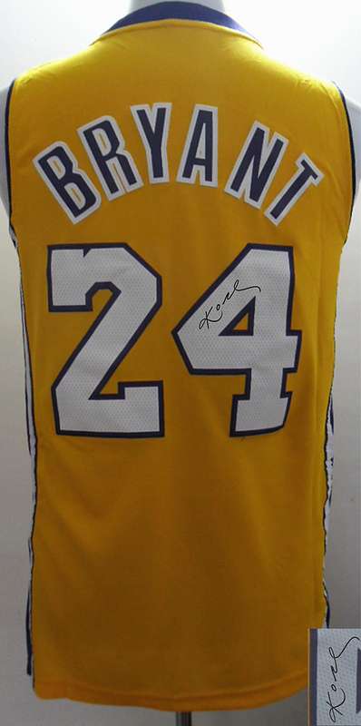 Lakers 24 Bryant Gold Signature Edition Jerseys