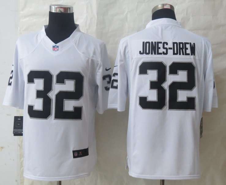 Nike Raiders 32 Jones-Drew White Limited Jerseys