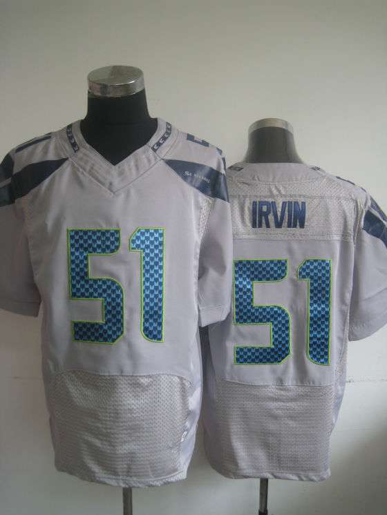 Nike Seahawks 51 Irvin Grey Elite Jerseys