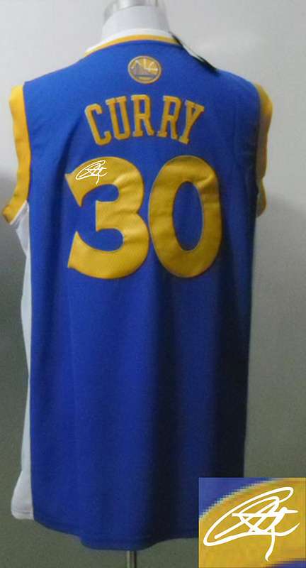 Warriors 30 Curry Blue Signature Edition Jerseys