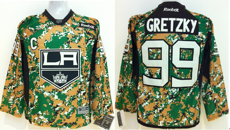 Kings 99 Gretzky Camo Youth Jersey