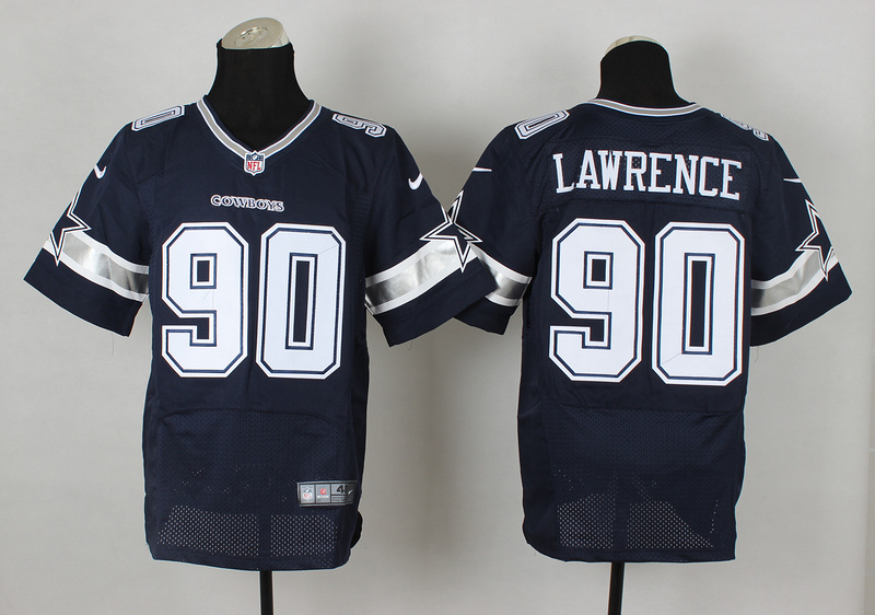 Nike Cowboys 90 DeMarcus Lawrence Blue Elite Jersey